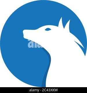 Wolf Logo Template vector icon illustration design Stock Vector