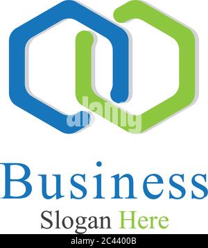 Business corporate abstract unity vector logo design template Stock Vector