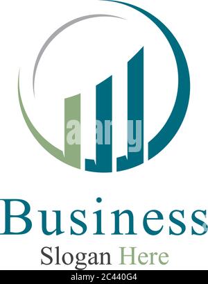 Business Finance Logo template vector icon illustration Stock Vector
