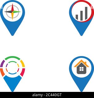 Pointer logo template vector icon illustration Stock Vector