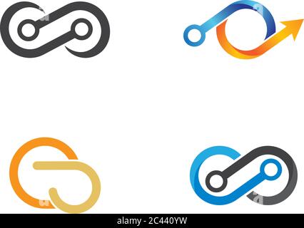 Infinity logo vector icon illustration design Stock Vector