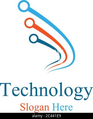 Technology logo template Stock Vector