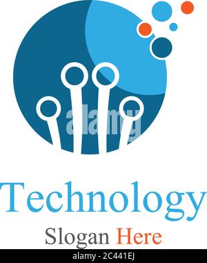 Technology logo template Stock Vector
