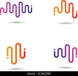 Pulse logo vector icon illustration design Stock Vector