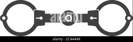 Handcuffs vector icon illustration design Stock Vector