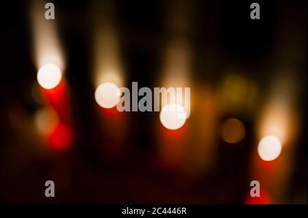 White defocused lights at night Stock Photo