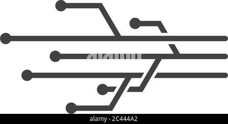 Circuit logo template vector icon illustration design Stock Vector