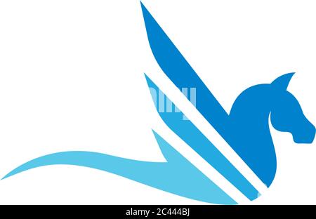 Pegasus logo template vector icon illustration design Stock Vector