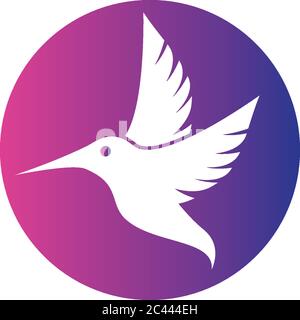 Hummingbird logo template vector icon illustration design Stock Vector