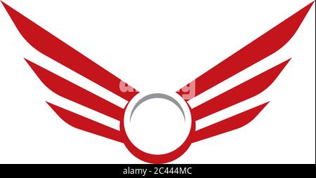 Wing logo template vector icon design Stock Vector