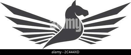 Pegasus logo template vector icon illustration design Stock Vector