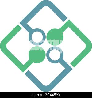 Technology logo illustration design Stock Vector