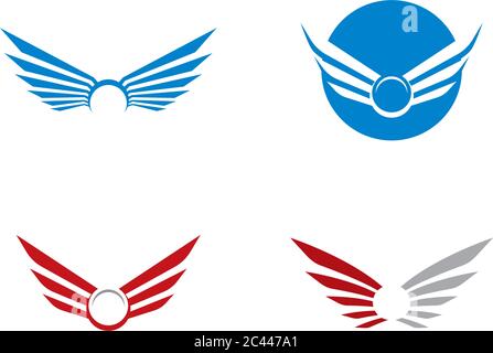 Wing logo template vector icon design Stock Vector