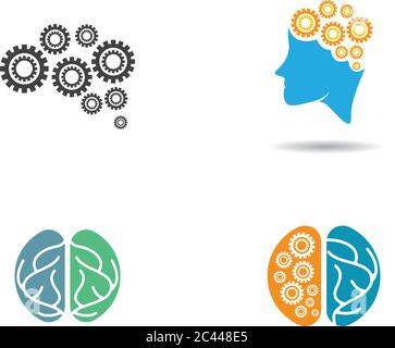 Brain logo template Stock Vector
