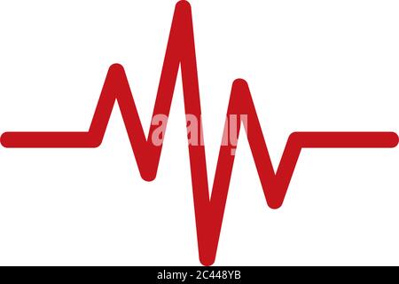 Pulse logo template vector icon Stock Vector