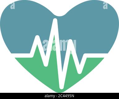 Pulse logo template vector icon Stock Vector