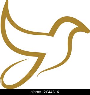 Dove logo template vector icon illustration design Stock Vector