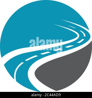 Road logo template vector icon illustration design Stock Vector