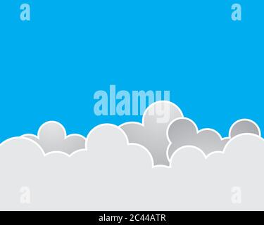 Blue sky with cloud vector icon illustration design Stock Vector
