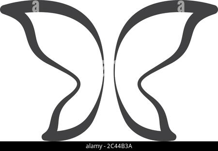 Butterfly logo template vector icon illustration design Stock Vector