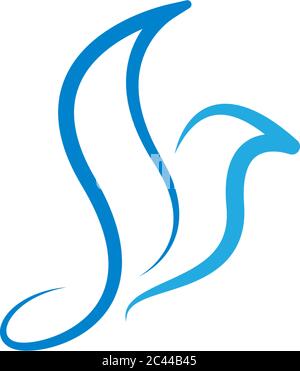 Dove logo template vector icon illustration design Stock Vector