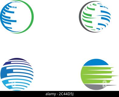Wire world logo template vector icon illustration design Stock Vector