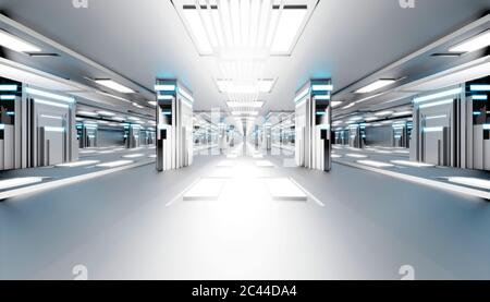 3D rendered illustration, visualisation of futuristic interior Stock Photo