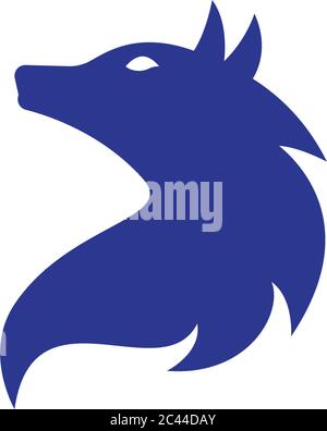 Wolf Logo Template vector icon illustration design Stock Vector