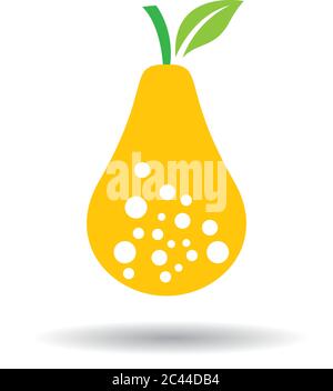Pear logo template vector icon illustration design Stock Vector