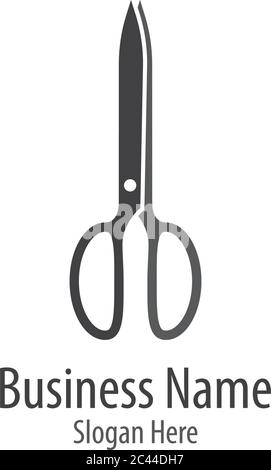 Scissors logo template vector icon illustration design Stock Vector