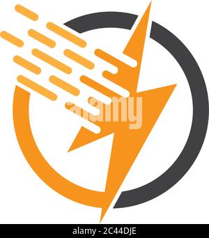 Lightning Logo Template vector icon illustration design Stock Vector
