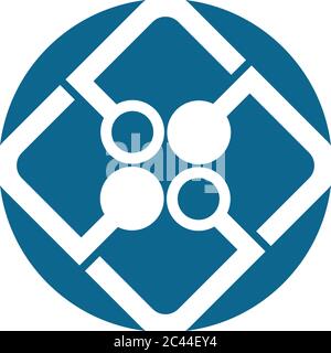 Technology logo template vector icon illustration design Stock Vector