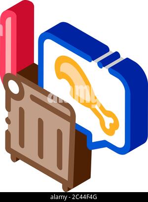 chicken food in trash container doodle icon hand drawn illustration ...