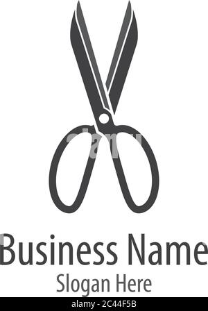 Scissors logo template vector icon illustration design Stock Vector