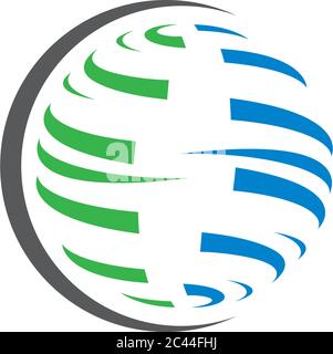 Wire world logo template vector icon illustration design Stock Vector