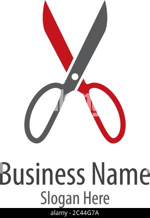Scissors logo template vector icon illustration design Stock Vector