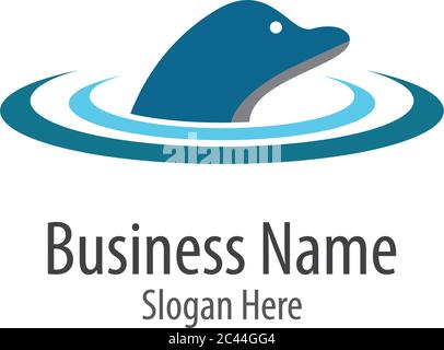 Dolphin logo template vector icon illustration design Stock Vector