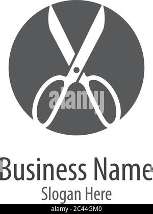 Scissors Logo Icon template vector illustration Stock Vector
