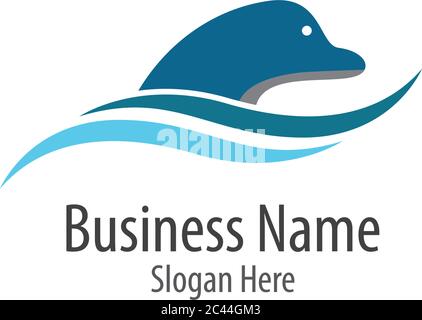 Dolphin logo template vector icon illustration design Stock Vector