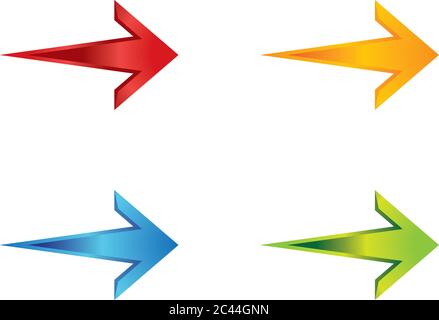 Arrow logo template vector icon illustration design Stock Vector