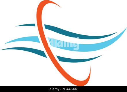 Water wave logo vector icon illustration design Stock Vector