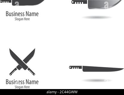 Knife logo template vector icon illustration design Stock Vector