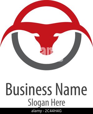 Bull logo template vector icon illustration design Stock Vector