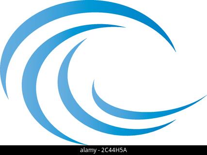 Water wave logo vector icon illustration design Stock Vector