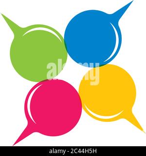 Speech bubble logo template vector icon illustration design Stock Vector