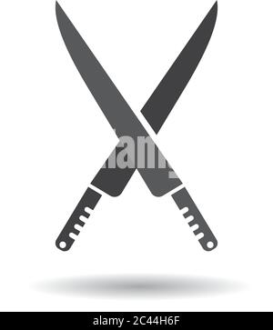 Knife logo template vector icon illustration design Stock Vector