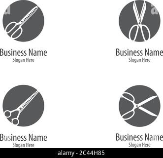 Scissors Logo Icon template vector illustration Stock Vector