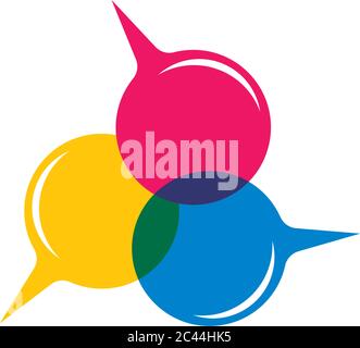Speech bubble logo template vector icon illustration design Stock Vector