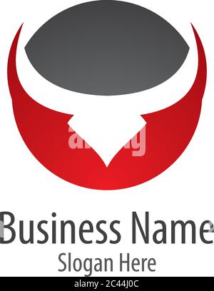 Bull logo template vector icon illustration design Stock Vector