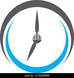 Clock vector icon illustration design Stock Vector